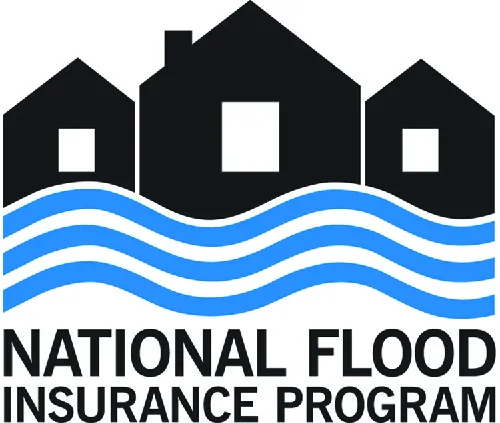 Figure 9.4 The National Flood Insurance Program in the United States is part of the Federal Emergency Management Agency (FEMA). (credit: modification of “National Flood Insurance Program 50th Anniversary Logo – white background” by FEMA/fema.gov, Public Domain)