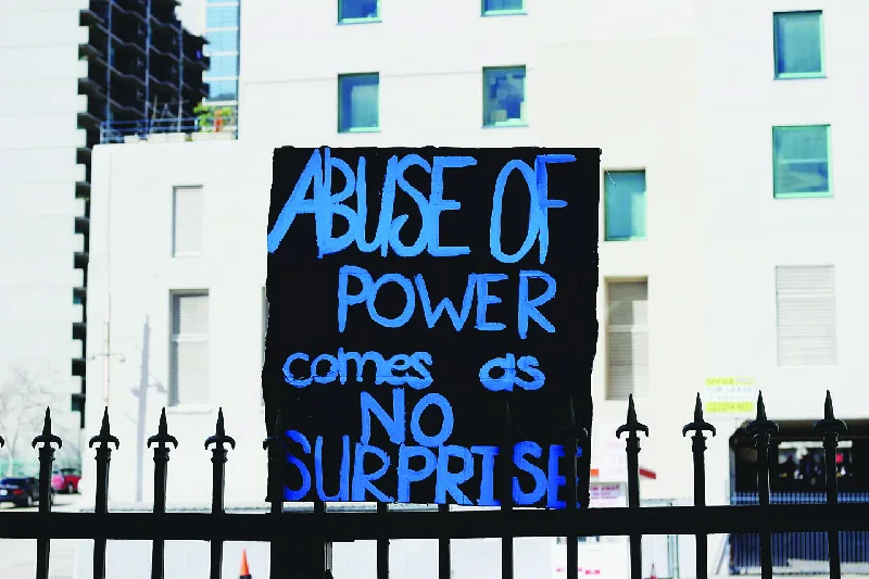 Figure 11.6 Abuse of power may not come as a surprise, but it should not be “business as usual.” A firm should balance profitability with responsibility to society in a way that lifts the communities and neighborhoods of which we are part. (credit: modification of “Los Angeles Women's March (Unsplash)” by Samantha Sophia/Wikimedia Commons, Public Domain)